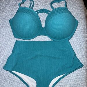 PINK Victoria's Secret Teal Bikini Set